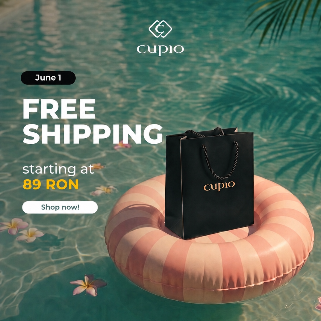 Cupio free shipping ad creative